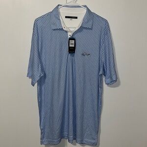 Greg Norman Polo Classic Fit Short Sleeve Polo Shirt Blue Men’s Large L
